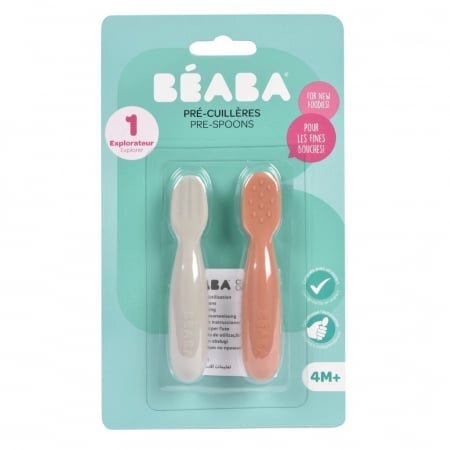 BEABA Set 2 linguri silicon terracotta velvet grey