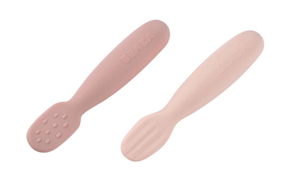 BEABA Set 2 lingurite din silicon Cotton Candy Sorbet