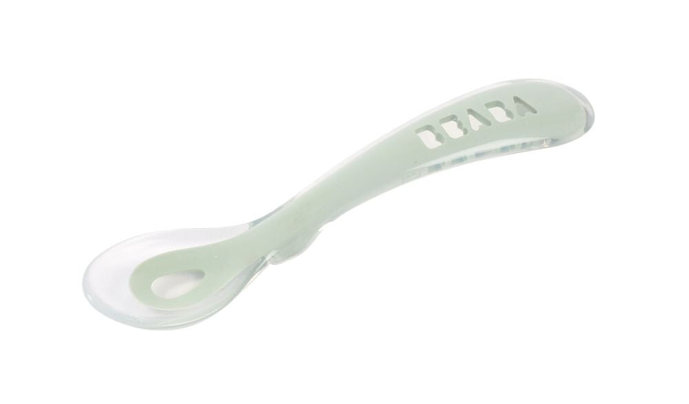 BEABA Set 2 lingurite silicon Misty Green +8 luni