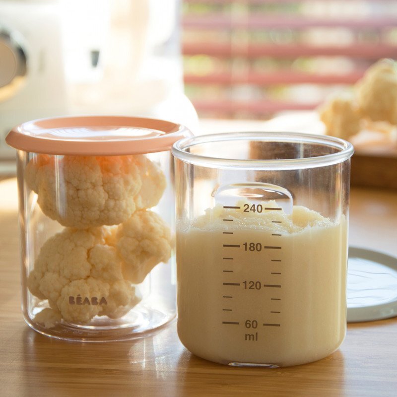 BEABA Set 2 recipiente ermetice din Tritan 240 ml Roz