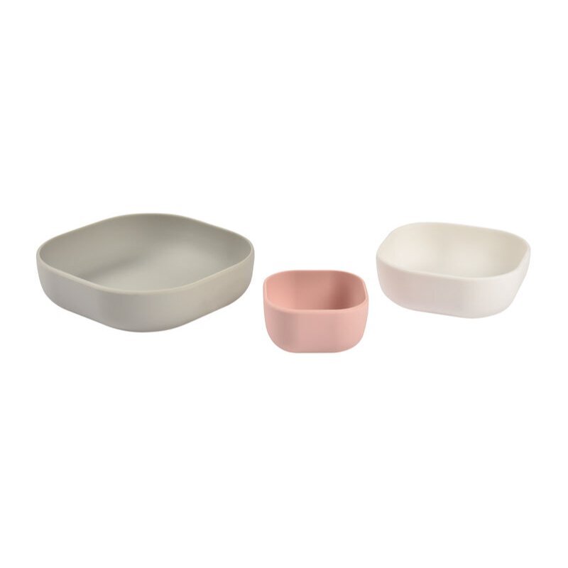 BEABA Set 3 boluri din silicon Velvet grey