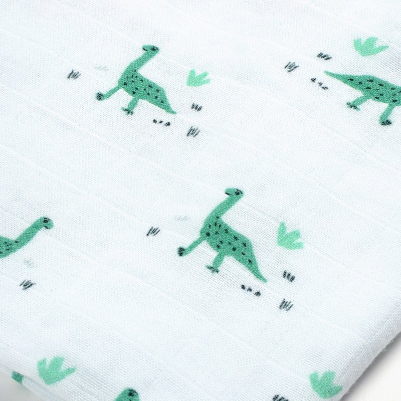 BEABA Set 3 museline bumbac organic 70x70 cm jurassic green