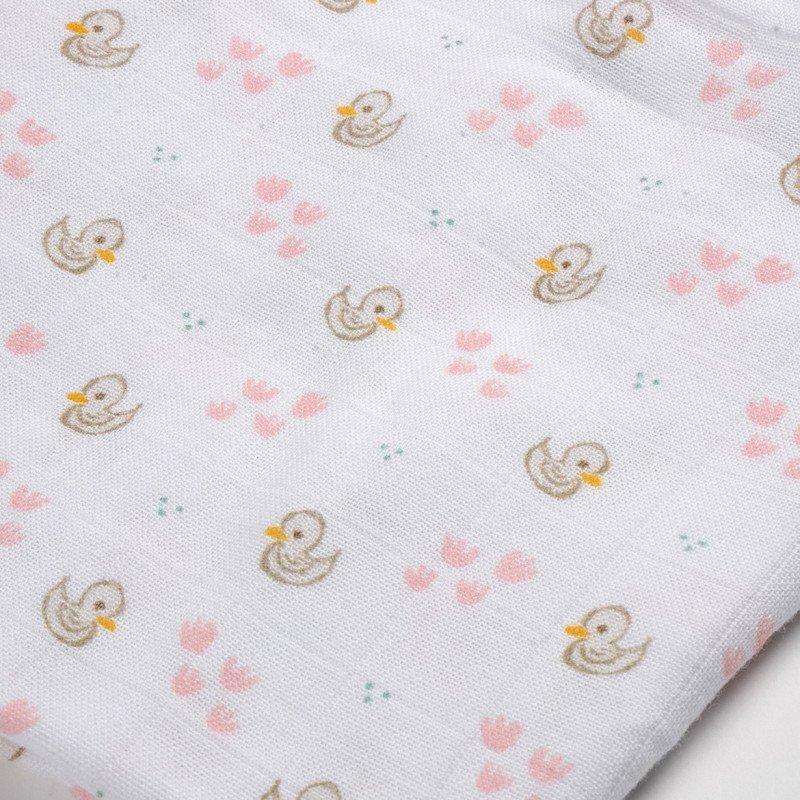BEABA Set 3 museline bumbac organic 70x70 cm swan pink