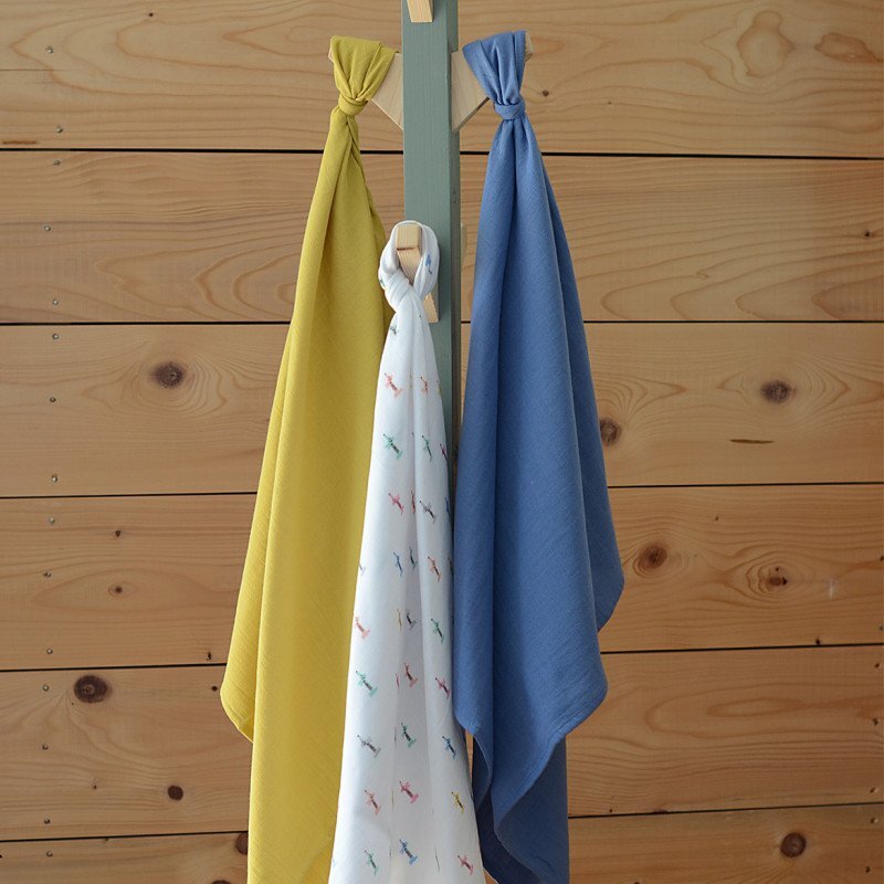 BEABA Set 3 museline bumbac organic 70x70 cm teckel beige