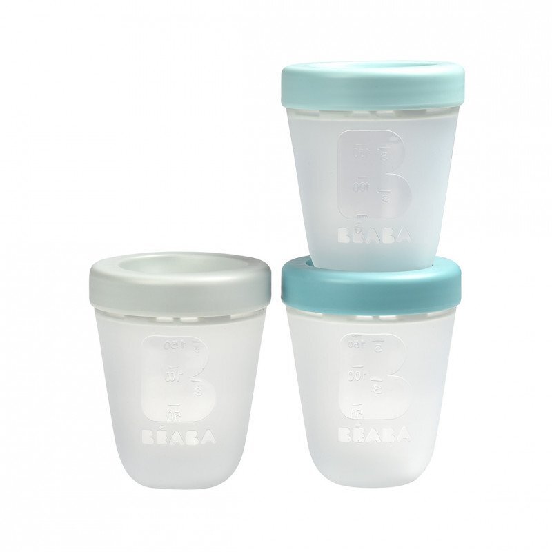 BEABA Set 3 recipiente silicon 200 ml Jungle