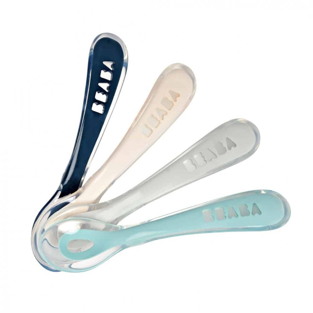 BEABA Set 4 lingurite silicon +8 luni Drizzle