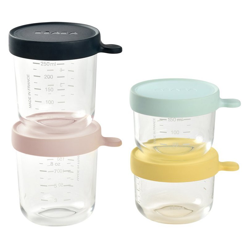 BEABA Set 4 recipiente sticla 150250 blue