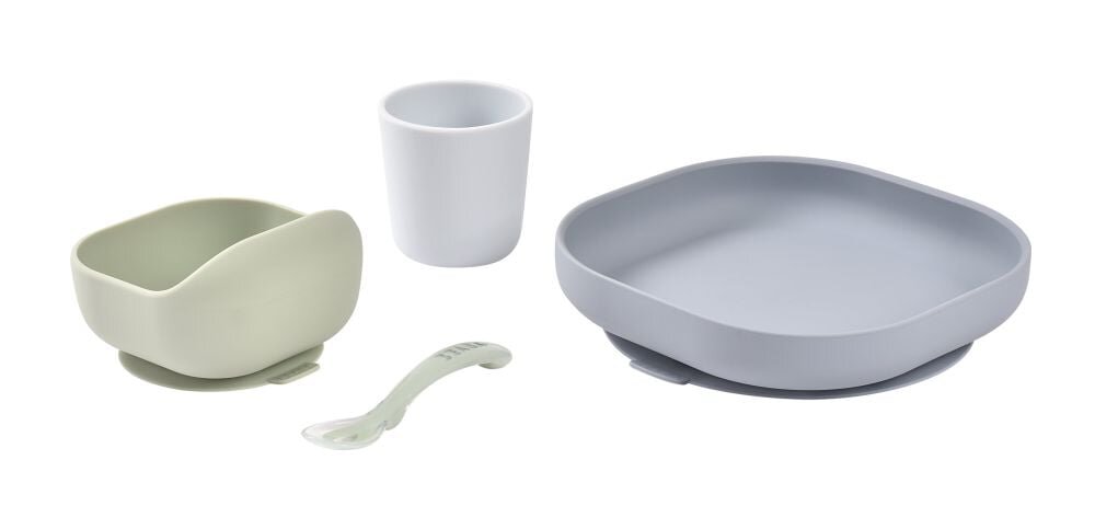 BEABA Set de masa din silicon 4 piese Pebble