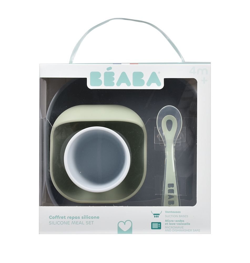 BEABA Set de masa din silicon 4 piese Pebble