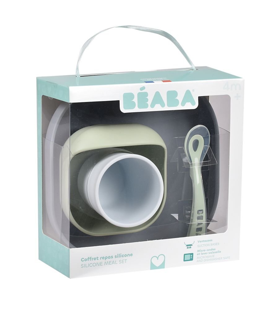 BEABA Set de masa din silicon 4 piese Pebble