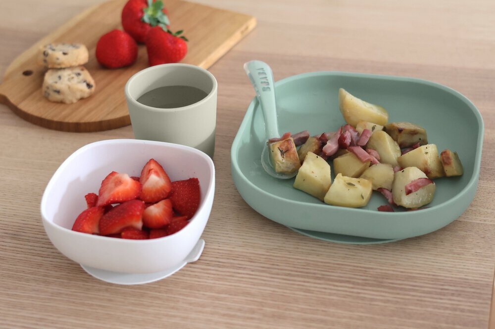 BEABA Set de masa din silicon 4 piese Sage Green