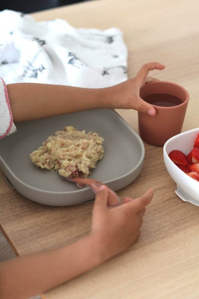 BEABA Set de masa din silicon 4 piese Terracotta