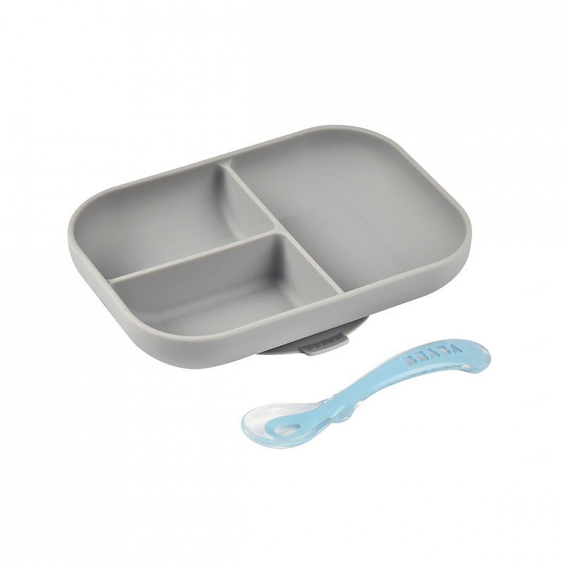 BEABA Set de masa silicon 2 piese gri