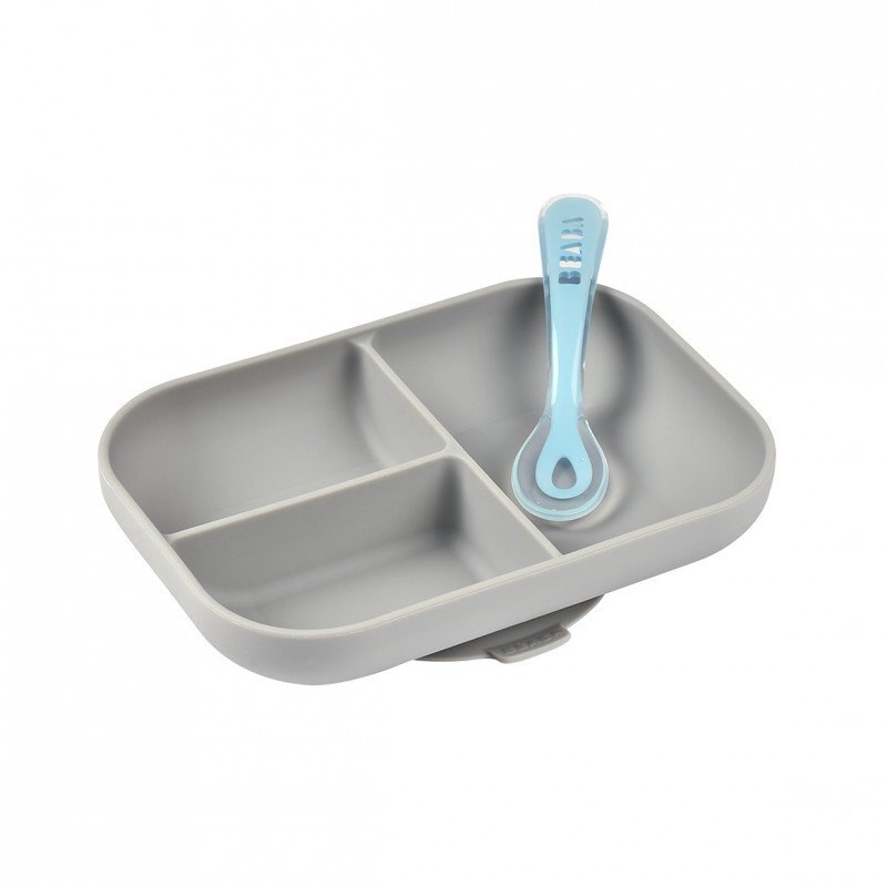 BEABA Set de masa silicon 2 piese gri