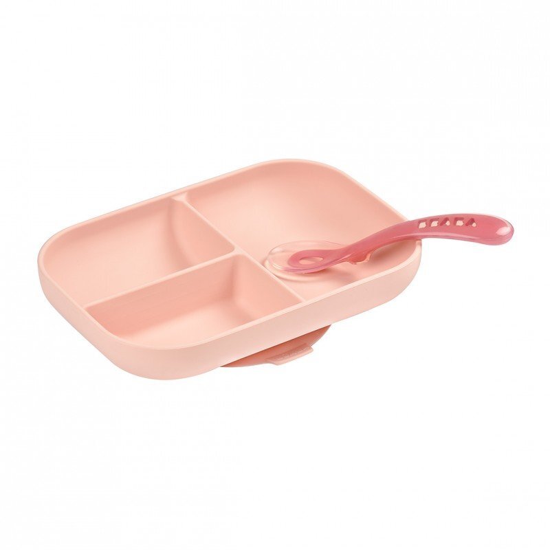 BEABA Set de masa silicon 2 piese roz