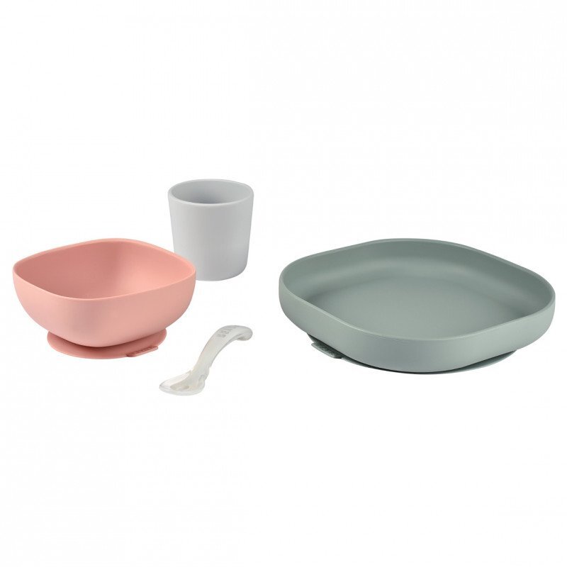 BEABA Set de masa silicon 4 piese Eucalyptus