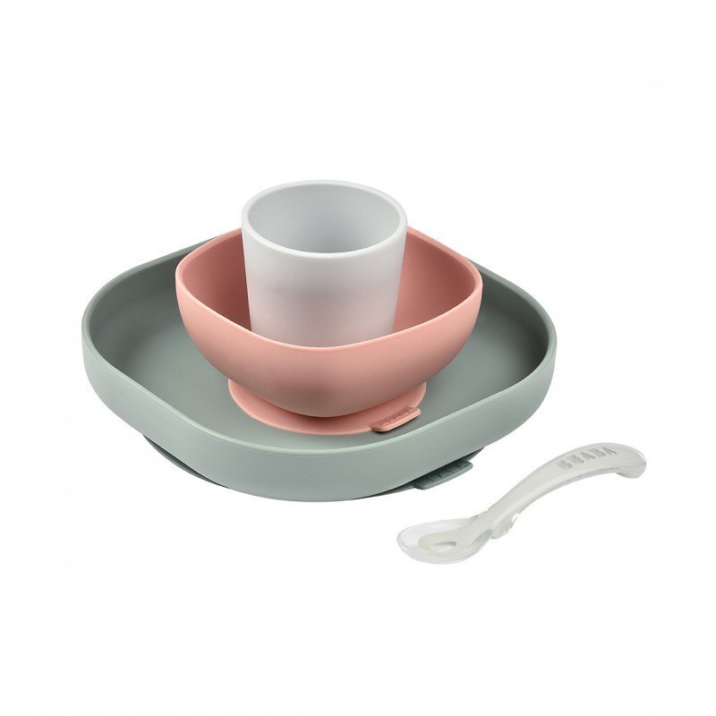 BEABA Set de masa silicon 4 piese Eucalyptus
