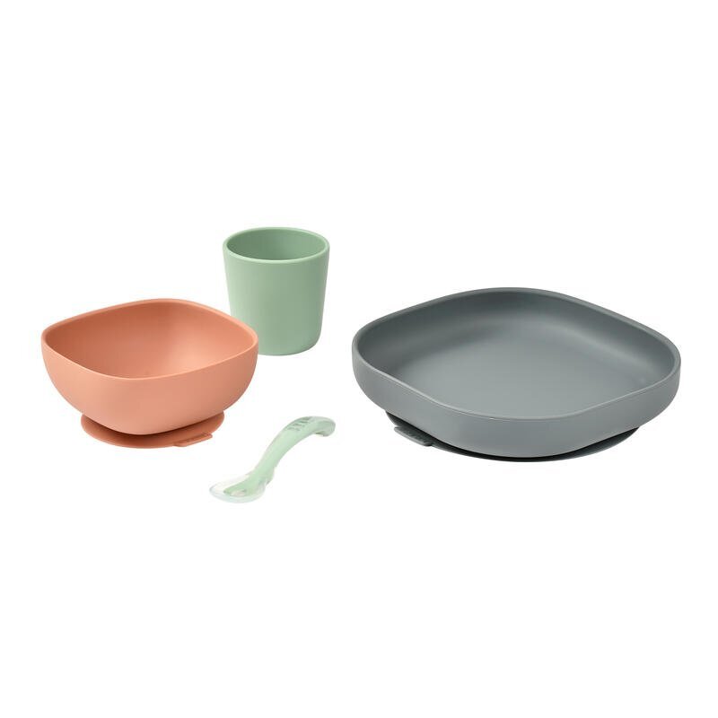 BEABA Set de masa silicon 4 piese Mineral
