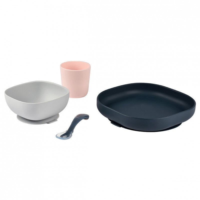 BEABA Set de masa silicon 4 piese Night Blue