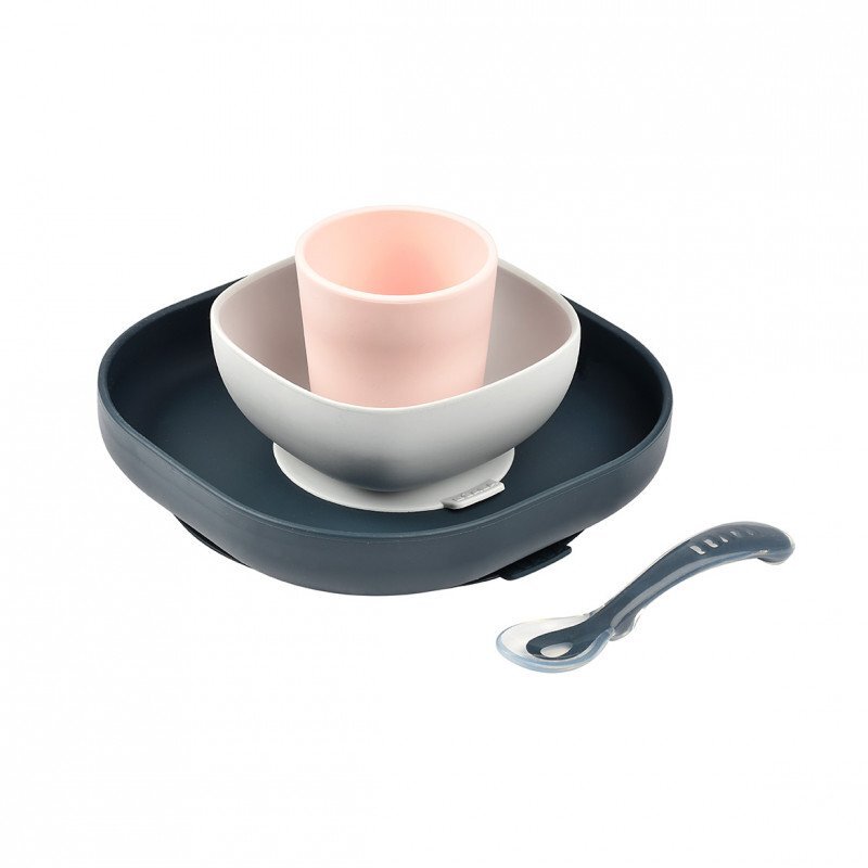 BEABA Set de masa silicon 4 piese Night Blue