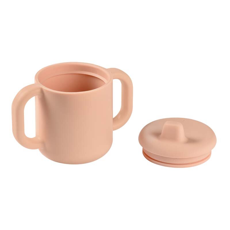 BEABA Set de masa silicon cu cana Old Pink