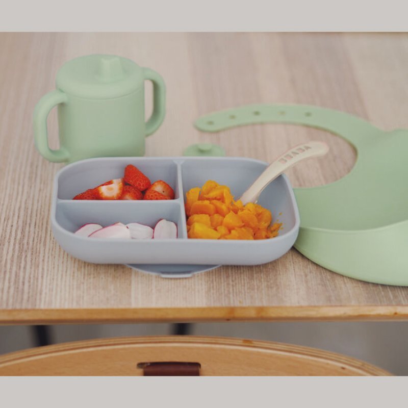 BEABA Set de masa silicon Essentials greysage green
