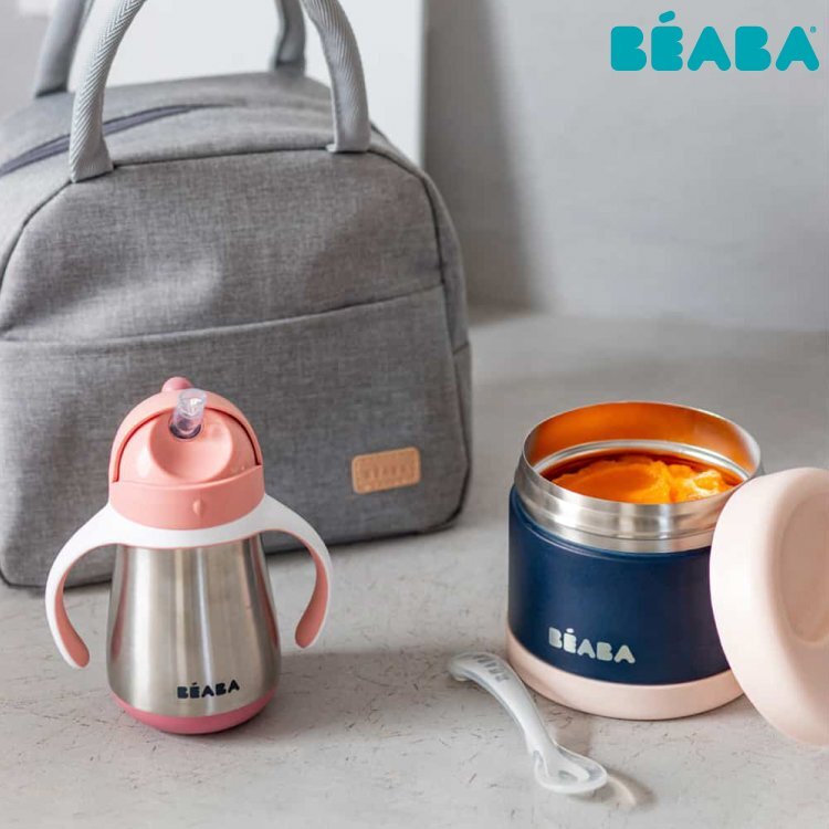 BEABA Set izoterm on the go 4 piese Pink