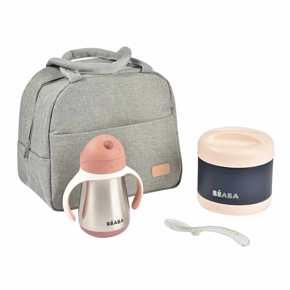 BEABA Set izoterm on the go 4 piese Pink