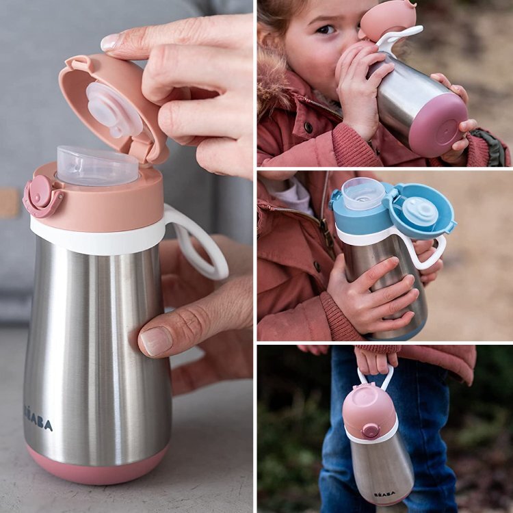 BEABA Sticla inox 350 ml Old Pink