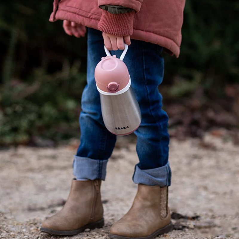 BEABA Sticla inox 350 ml Old Pink