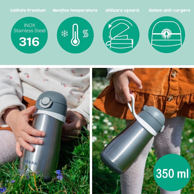 BEABA Termos 350 ml Mineral Grey