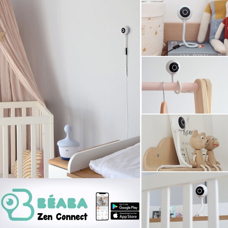 BEABA Video monitor Digital + Wi-Fi Zen Connect White
