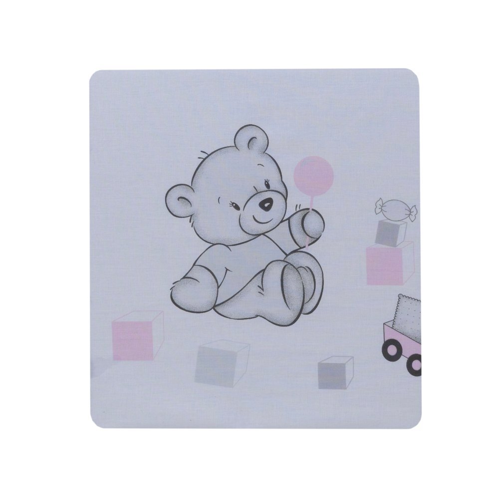 Bebe Royal Cearceaf din bumbac pentru saltea 120x60 cm BearsToys Roz Beberoyal
