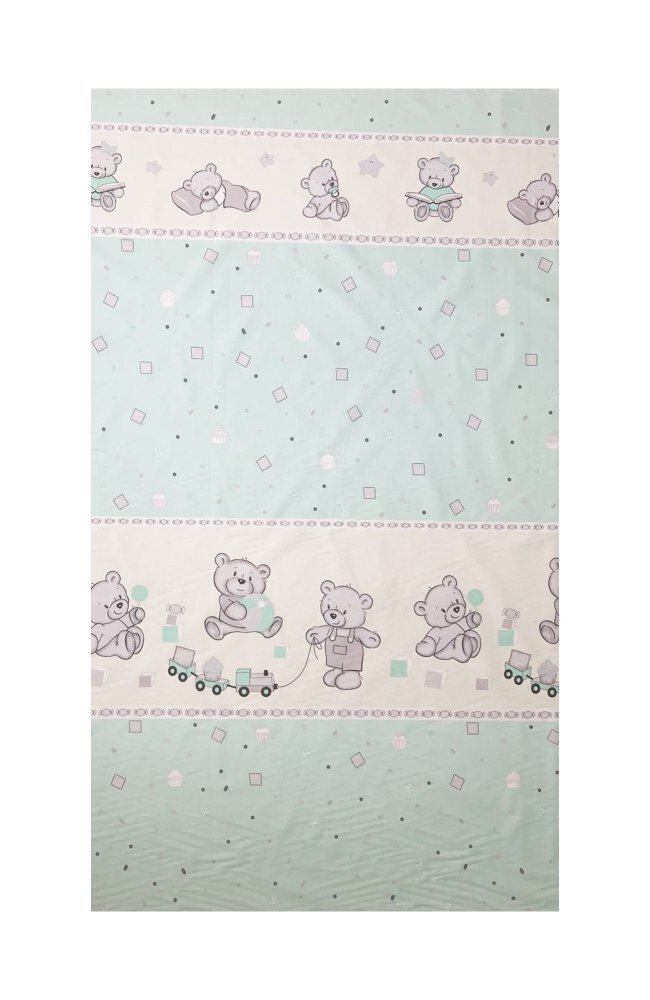 Bebe Royal Cearceaf din bumbac pentru saltea 120x60 cm BearsToys Turcoaz Beberoyal