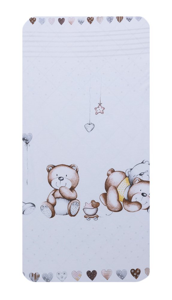 Bebe Royal Cearceaf din bumbac pentru saltea 120x60 cm Teddy BearHearts Alb