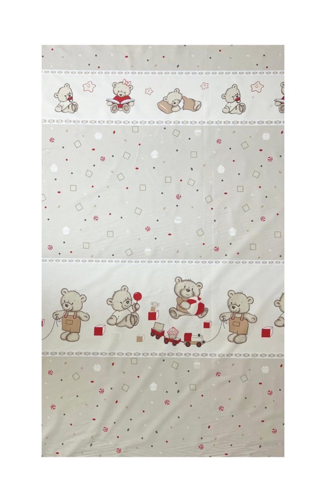 Bebe Royal Lenjerie din bumbac cu 4 piese pentru saltea 120x60 cm Beberoyal BearsToys Bej