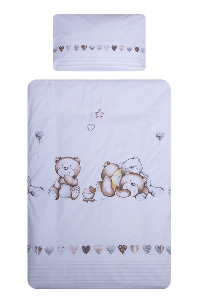 Bebe Royal Lenjerie patut cu 5 piese 120x60 cm Ursuleti cu inimioare