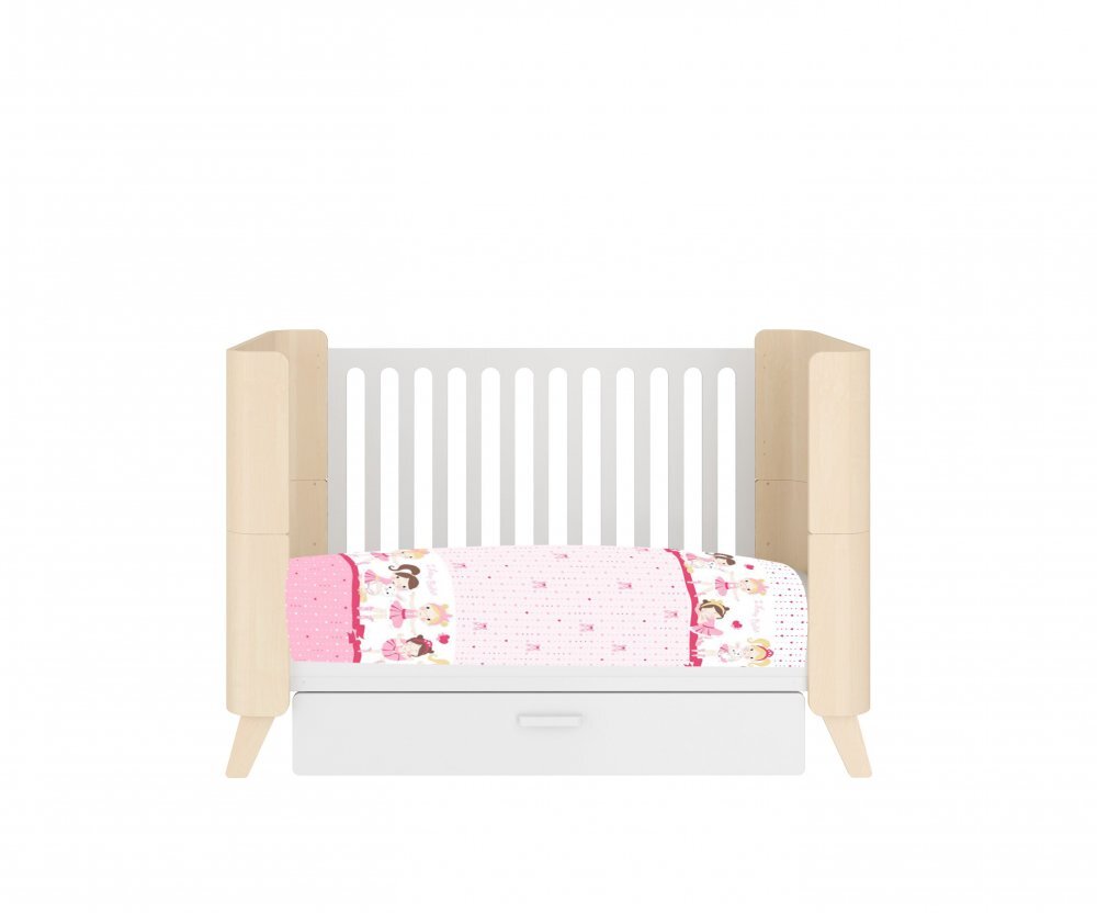 Bebe Royal Lenjerie patut cu 7 piese 120x60 cm balerine pe roz 081