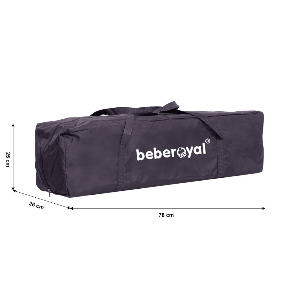 Bebe Royal Patut pliabil cu 2 nivele si laterala culisanta Dreaming Bear roz