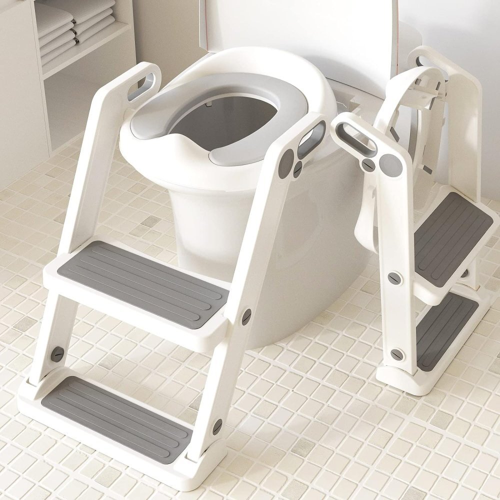 Bebe Royal Reductor pentru toaleta cu scarita Beberoyal Little Joy Basic AlbGri