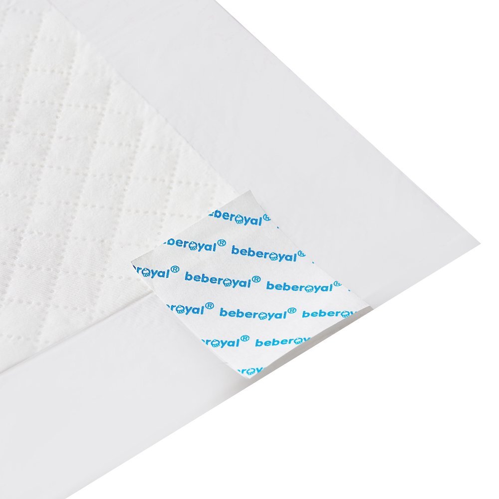 Bebe Royal Set 10 aleze Beberoyal Premium 60x60 cm impermeabile absorbtie 1500 ml fixare autoadeziva 6 straturi