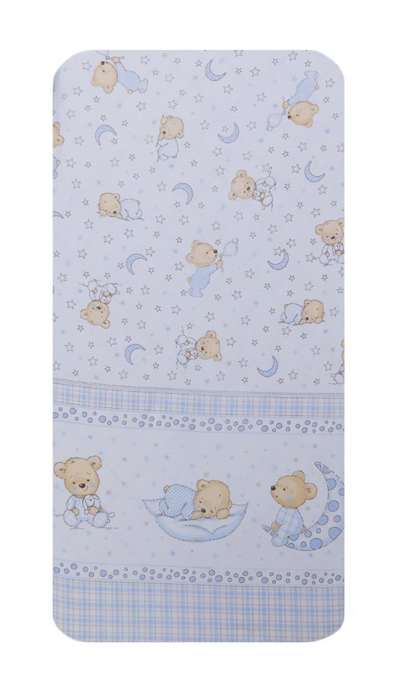 Bebe Royal Set 2 cearceafuri din bumbac pentru saltea 120x60 cm Beberoyal Bear Dreams Alb
