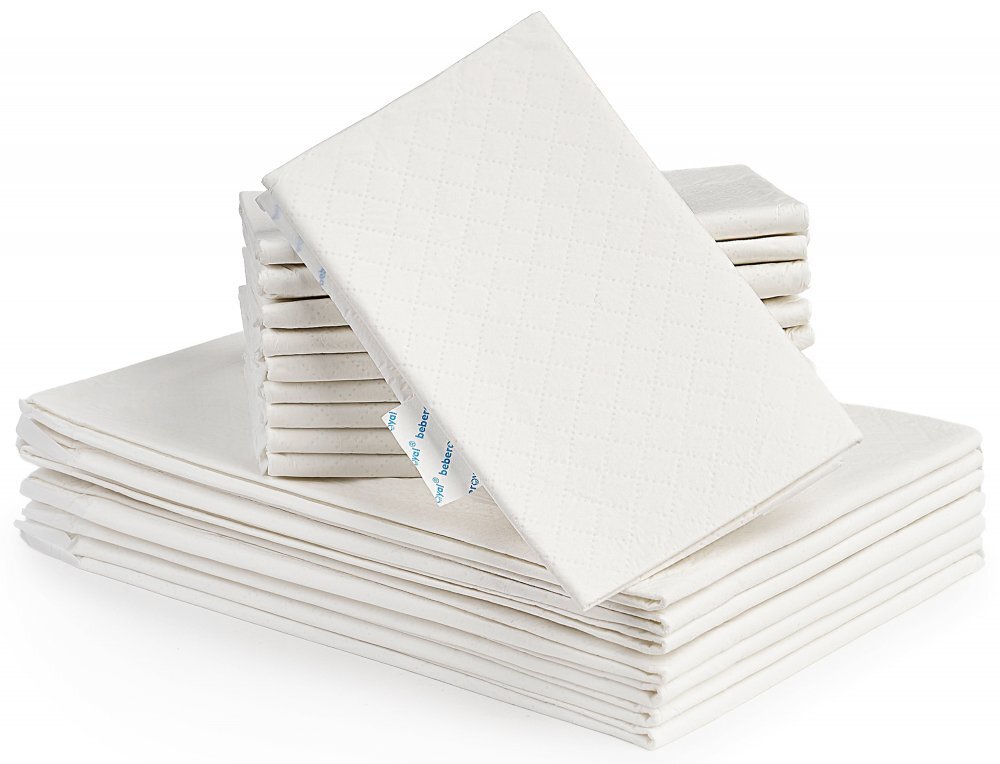 Bebe Royal Set 20 aleze Beberoyal Premium 60x40 cm impermeabile absorbtie 1050 ml fixare autoadeziva 6 straturi