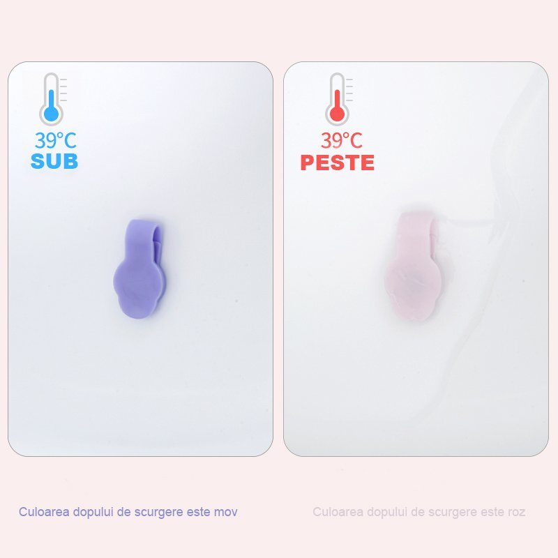 Bebe Royal Set cadita pliabila 81 cm Beberoyal Roz cu termometru digital dop de scurgere si suport textil universal