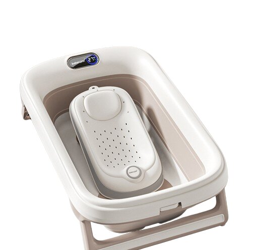 Bebe Royal Set cadita pliabila si suport anatomic Beberoyal Little Joy termometru digital si dop de scurgere