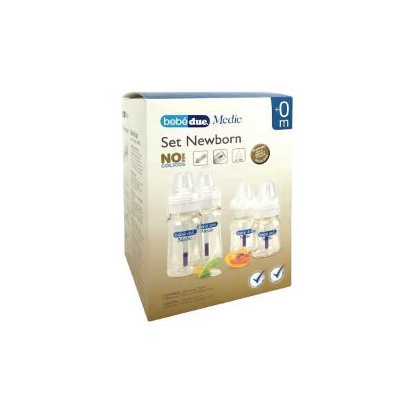 BebeduE Set 2 biberoane nou-nascuti si 2 suzete Medic 80146