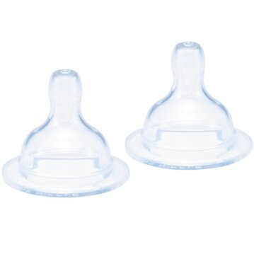 BebeduE Set tetine de silicon cu flux variabil 2 buc 57034
