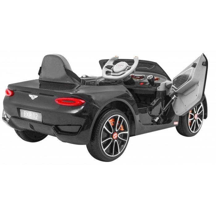 Bentley Masinuta electrica pentru copii EXP 12 negru 70w cu telecomanda deschidere usi lumini scaun piele si roti din spuma Eva
