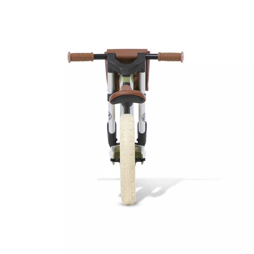 BERG TOYS Bicicleta copii fara pedale Berg Biky Retro Green 12 inch anvelope pneumatice scaun reglabil pe inaltime 32-45 cm inaltime utilizator 90-120 cm greutate maxima utilizator 30 kg varsta 25-5 ani