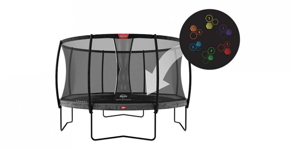 BERG TOYS Trambulina Berg Champion Regular Gri Level cu plasa Deluxe 430